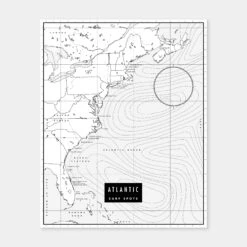 Atlantic Surf Spots | Poster (B/W)
