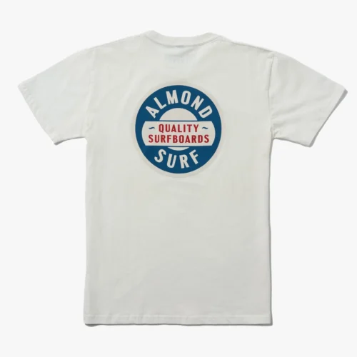 Almond Badge Tee | Vintage White