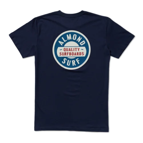 Almond Badge Tee | Navy