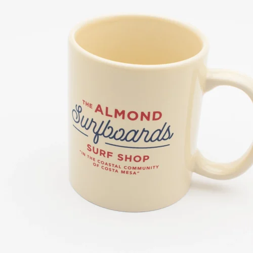 Surf Shop Mug | Almond -Surf Drift Shop Almond surf shop mug ALM detail