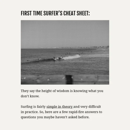 Almond's Guide To Your First Year Of Surfing (Paperback) -Surf Drift Shop cheat sheet 03f2b02c 0ed6 4beb a12d 7e66f399f61f