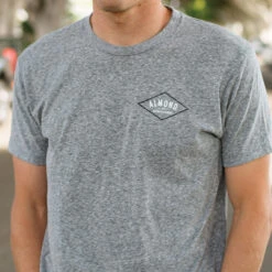 Sueded Cotton Decades Tee | Heather Grey -Surf Drift Shop sueded decades